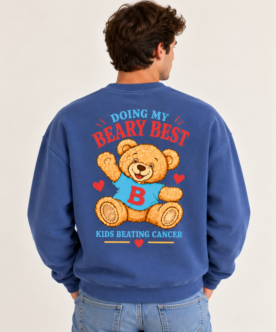 Adult Navy Beary Best Sweatshirt