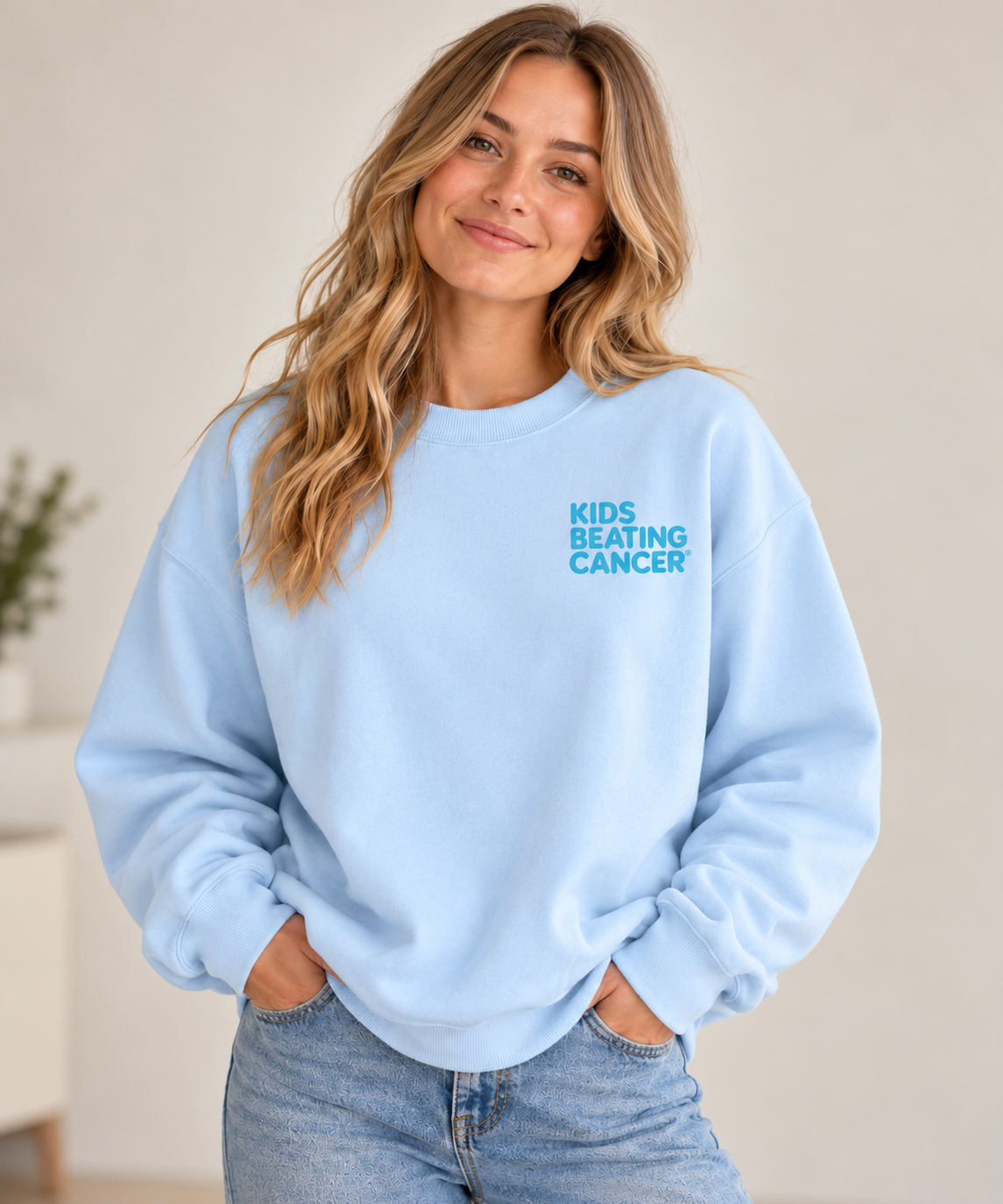 Adult Light Blue Beary Best Sweatshirt